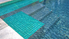 Pool detail at Westover pool design and construction in Scarsdale